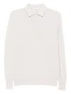 Lardini Logo Embroidered Polo In Neutral