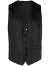 Lardini Logo-patch Waistcoat In Black