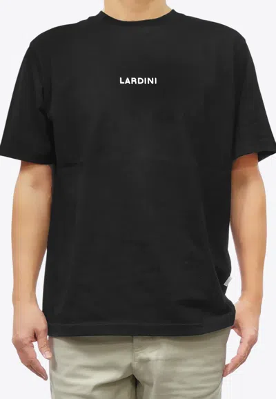 Lardini Logo Print Crewneck T-shirt In Black
