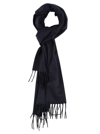 Lardini Long Cashmere-blend Fringed Scarf In Purple