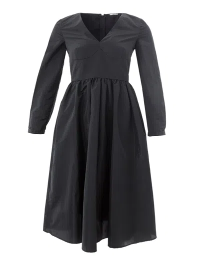 LARDINI LONG DRESS WITH V NECK