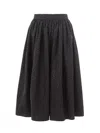 Lardini Long Skirt With Micro Applications  In Nero
