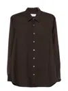 Lardini Long-sleeve Button-down Shirt In Brown