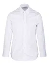 Lardini Button-down Cotton Shirt With Tailored Silhouette And Chest Pocket In White