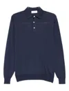 Lardini Long-sleeve Button Polo Shirt In Multi