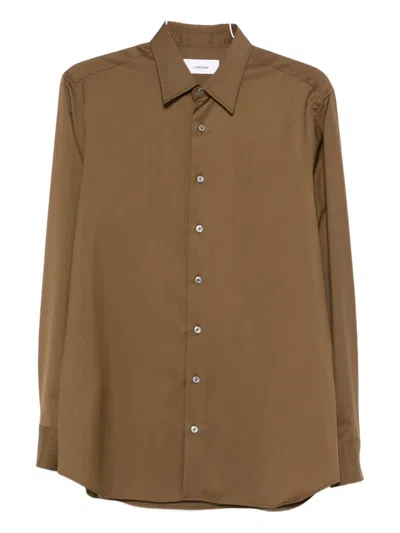 Lardini Long-sleeve Button-up Shirt In Brown