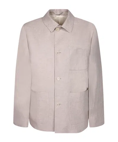 Lardini Long Sleeve Buttoned Shirt In Neutral