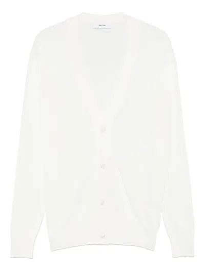 Lardini Long-sleeve Cardigan In White