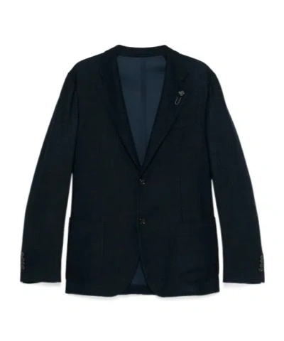 Lardini Long Sleeve Casual Jacket In Black