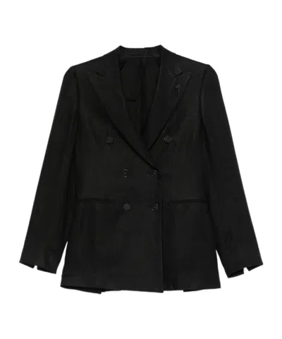 Lardini Long Sleeve Casual Jacket In Black