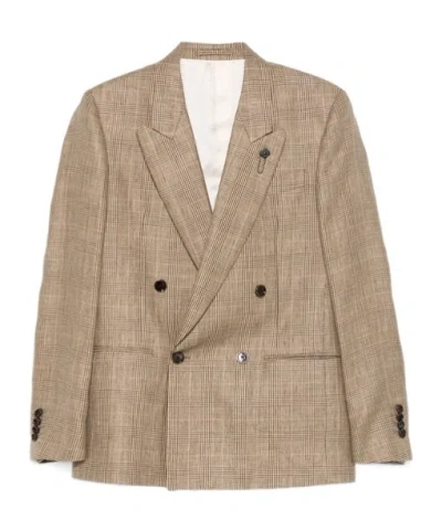 Lardini Long Sleeve Casual Jacket In Nude