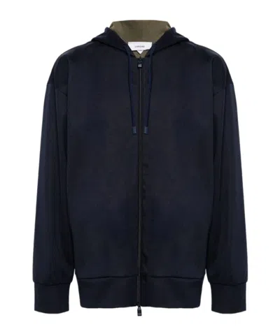 Lardini Long-sleeve Hooded Jacket In Black