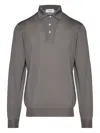 Lardini Long-sleeve Polo Shirt In Gray