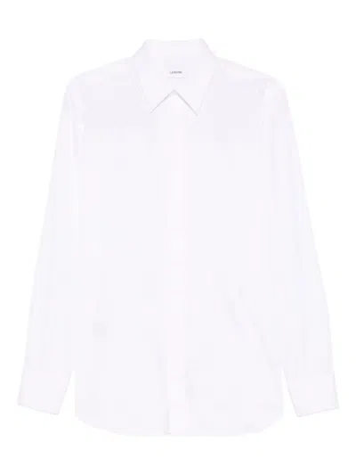 Lardini Long-sleeve Poplin Shirt In White