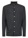 Lardini Long-sleeve Virgin-wool Shirt In Black