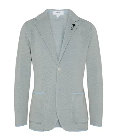 Lardini Long-sleeved Casual Jacket In Blue