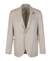 Lardini Linen And Viscose Blazer In Nude