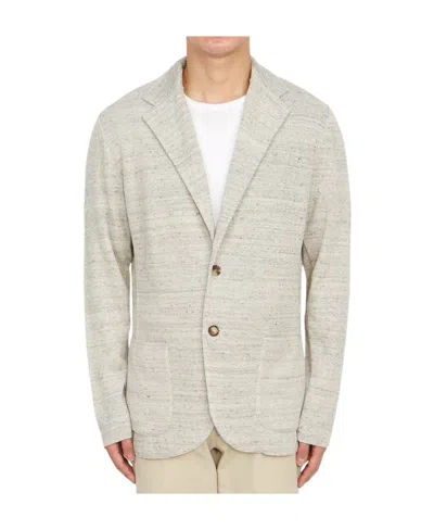 Lardini Long-sleeved Casual Jacket In White