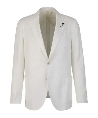 LARDINI LARDINI LINEN BLEND BLAZER