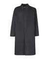 Lardini Collared Wool Coat Featuring Side Pockets In Black