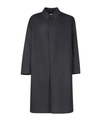 Lardini Long-sleeved Coat In Black