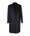 Lardini Classic Long Coat With Tailored Fit And Elegant Detailing In Blue