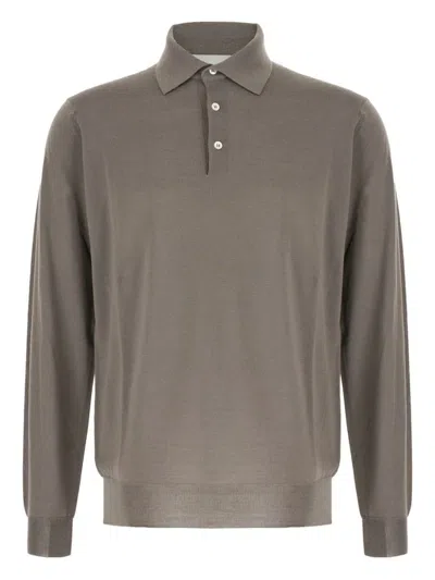 LARDINI LARDINI LONG-SLEEVED KNIT POLO