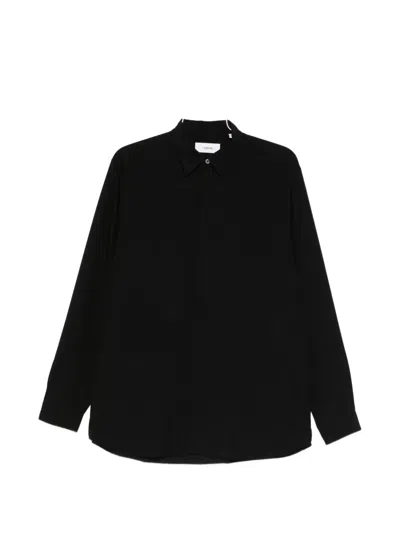Lardini Long-sleeved Shirt In Black