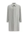Lardini Herringbone Single-breasted Coat In White