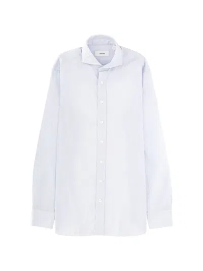 Lardini Long-sleeved Striped Shirt In White