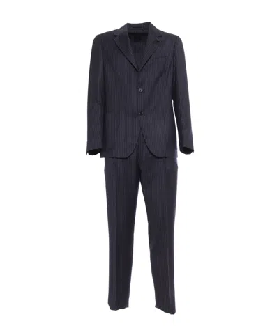 LARDINI LARDINI SINGLE BREASTED STRIPED TWO-PIECE SUIT
