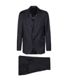 Lardini Two-button Wool Suit In Black