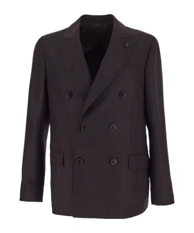 Lardini Long-sleeved Suit In Black