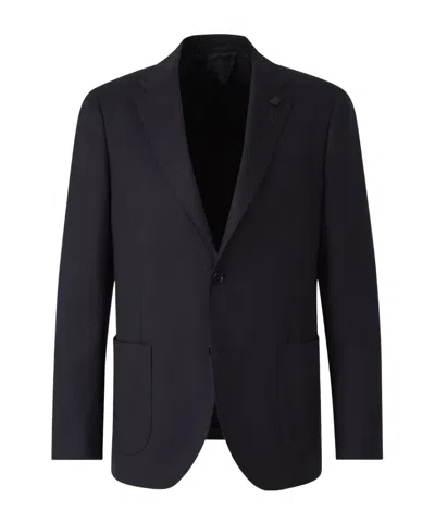 Lardini Long-sleeved Suit In Black