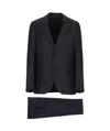Lardini Tailored Black Wool Suit In Black