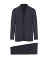 Lardini Single-breasted Wool Blazer In Blue