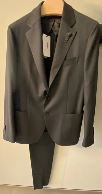 Lardini Long-sleeved Suit In Brown