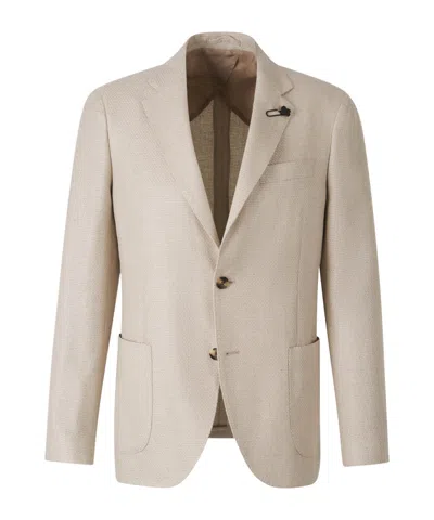 Lardini Single-breasted Blazer In Neutral