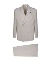 Lardini Prince-of-wales-check Wool Suit In Gray