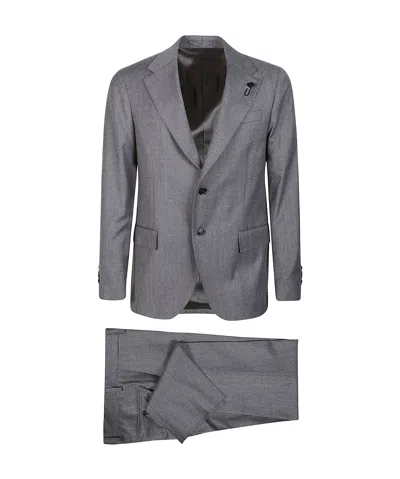 Lardini Long-sleeved Suit In Gray