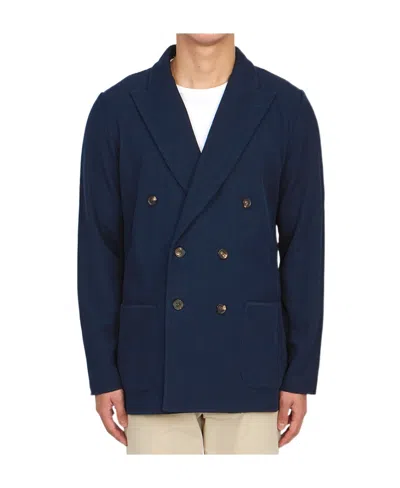 Lardini Long Sleeved Suit Jacket In Blue