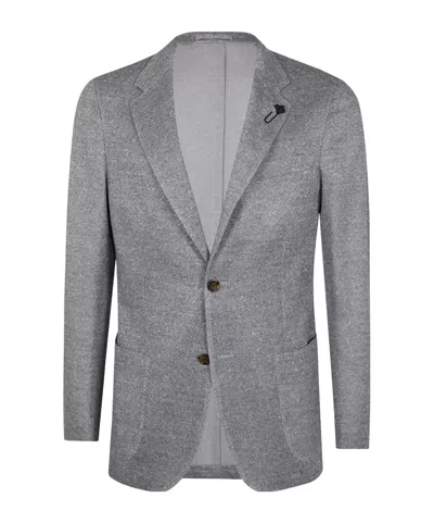Lardini Long-sleeved Suit Jacket In Gray