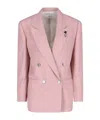 Lardini Long-sleeved Suit Jacket In Pink
