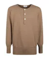 Lardini Button-placket Sweater In Brown