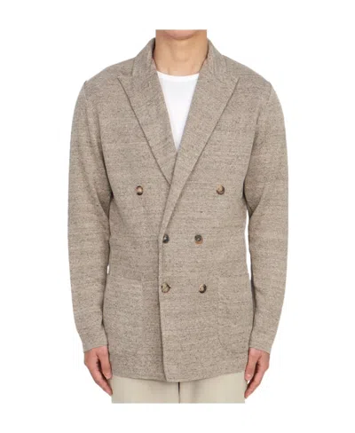 Lardini Long-sleeved Sweater In Nude