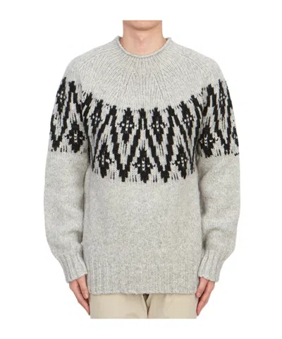 Lardini Long-sleeved Sweater In White