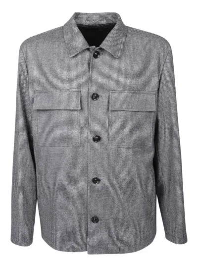 Lardini Long Sleeves Black/grey Overshirt