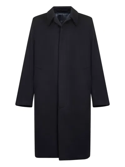 Lardini Long-sleeves Single Breasted Coat In Black