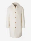 Lardini Long Wool Coat In Neutral