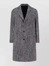 Lardini Longline Textured Fabric Notched Lapel Jacket In Gold